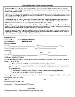 Effective July 1, 1998, every applicant for a County Privilege shall be in full compliance with any Child Support Order before such applicant is