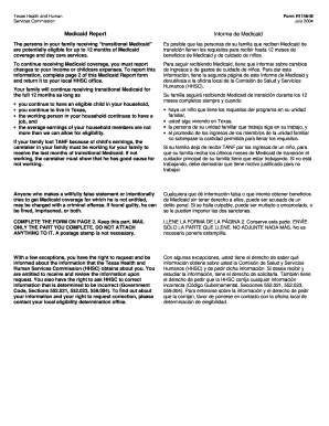 Texas Medicaid Report Form H1146-M