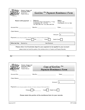 GeoLinc Plus Payment Remittance Form