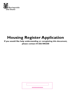 Housing Register Application Form