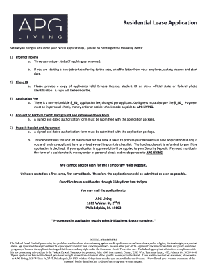 Residential Lease Application