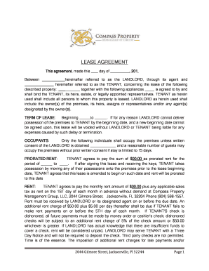 Florida Residential Lease Agreement