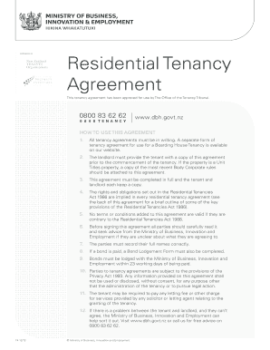 New Zealand Residential Tenancy Agreement