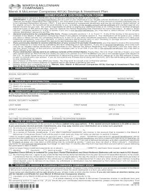 401(k) Beneficiary Distribution Form
