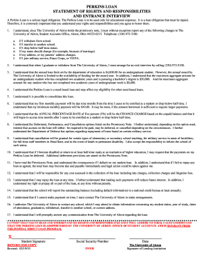 Perkins Loan Entrance Interview Form