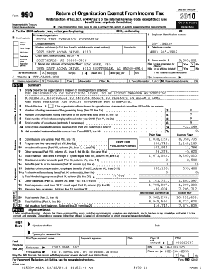 Form 990 Tax Exemption Application