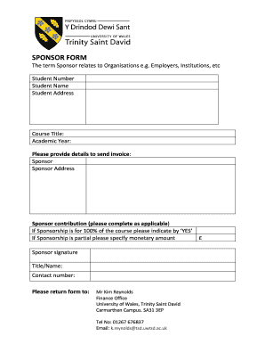 Sponsor Form