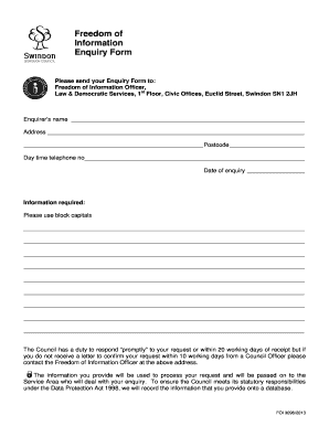 Freedom of Information Enquiry Form