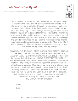 Contract to Myself