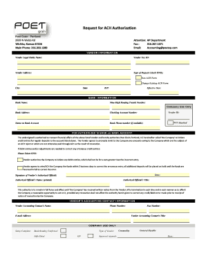 ACH Authorization Form