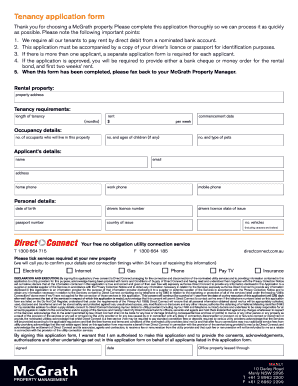 McGrath Tenancy Application Form