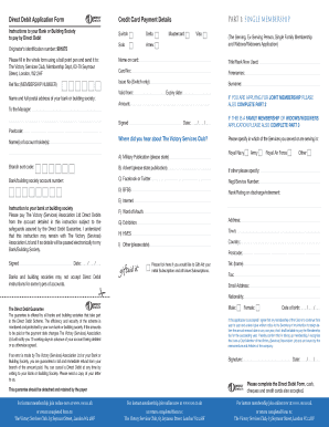 Victory Services Club Membership Application