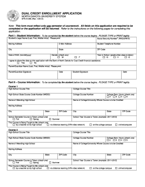 Dual Credit Enrollment Application