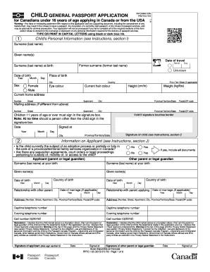 Child General Passport Application