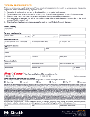 McGrath Tenancy Application Form