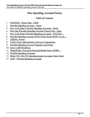 Flexible Spending Account Claim Form