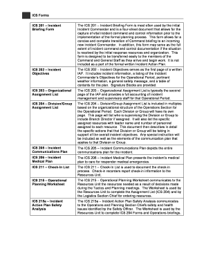ICS 201 Incident Briefing Form