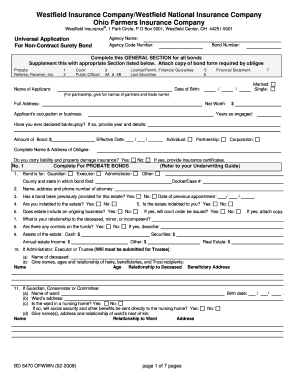 Westfield Surety Bond Application