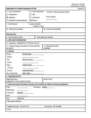 Application for Federal Assistance SF-424