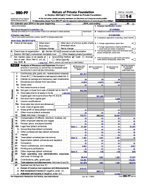 Form 990-PF 2014