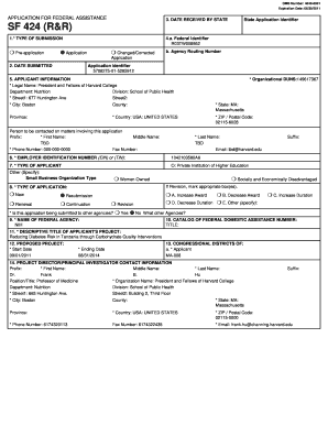 Application for Federal Assistance