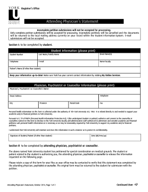 Attending Physician's Statement