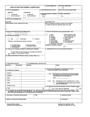 Application for Federal Assistance
