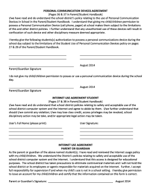 Personal Communication Devices Agreement