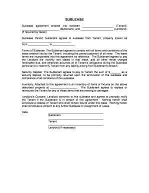 Sublease Agreement