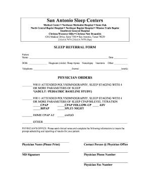 Sleep Referral Form