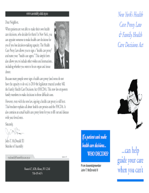 New York Health Care Proxy Form