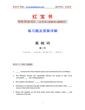Red Book Vocabulary Exercises