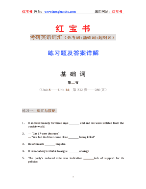 Red Book Vocabulary Exercises