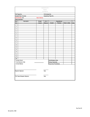 Engineering Invoice Form