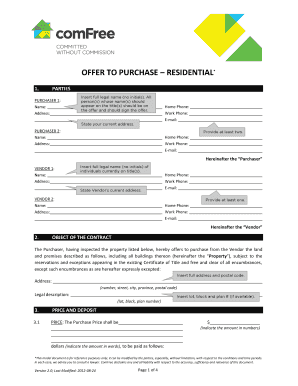 Residential Purchase Agreement