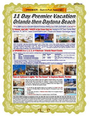Sun-n-Fun Vacation Reservation Request Form