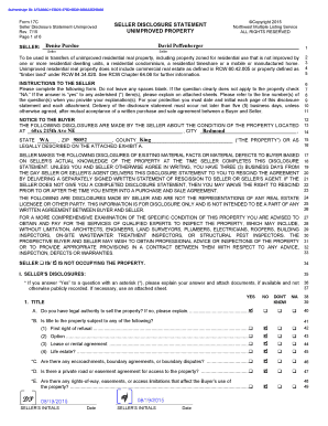 Form 17C Seller Disclosure Statement