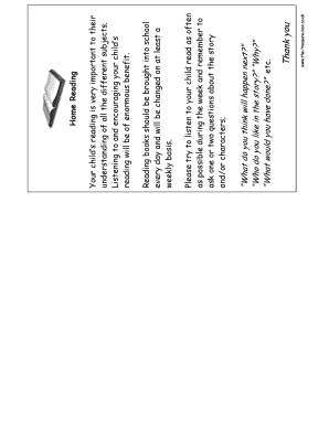 Home Reading Log