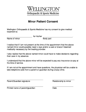 Minor Patient Medical Consent Form