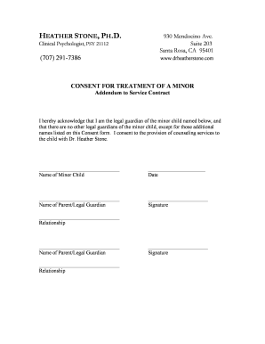 Consent for Treatment of a Minor