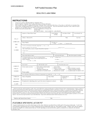 Monmouth County Health Claim Form