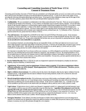 Consent to Treatment Form