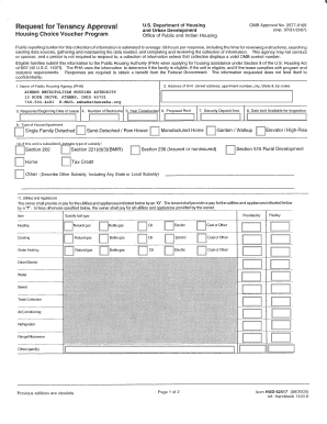 Request for Tenancy Approval