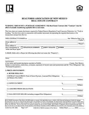 New Mexico Real Estate Contract