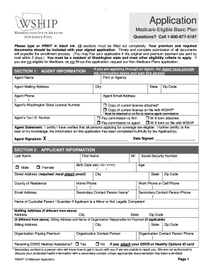 Washington State Medicare Application Form