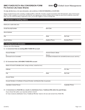 BMO Funds Roth IRA Conversion Form
