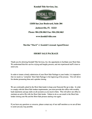 Short Sale Package