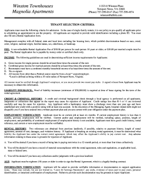 Virginia Rental Application Form