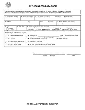 EEO Data Form