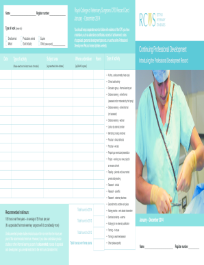 RCVS CPD Record Card